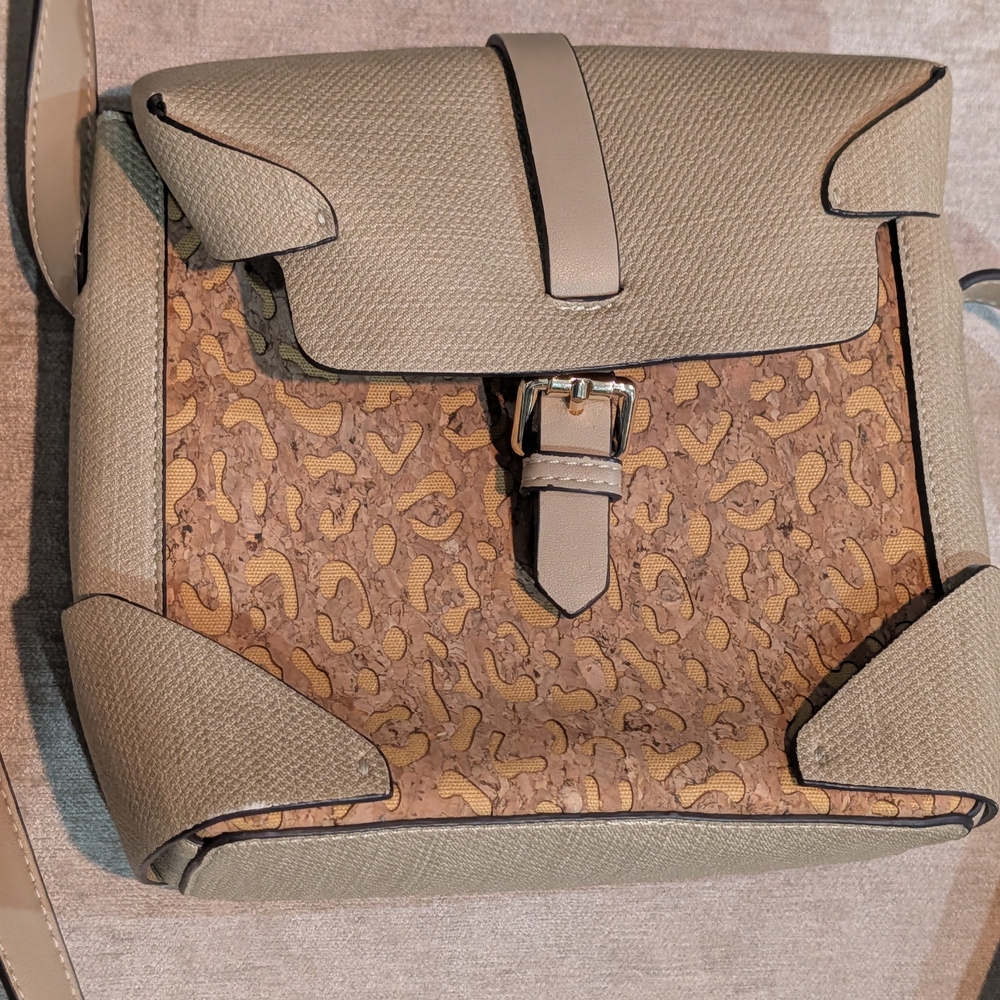Sondra Roberts Textured Tan and Brown Backpack